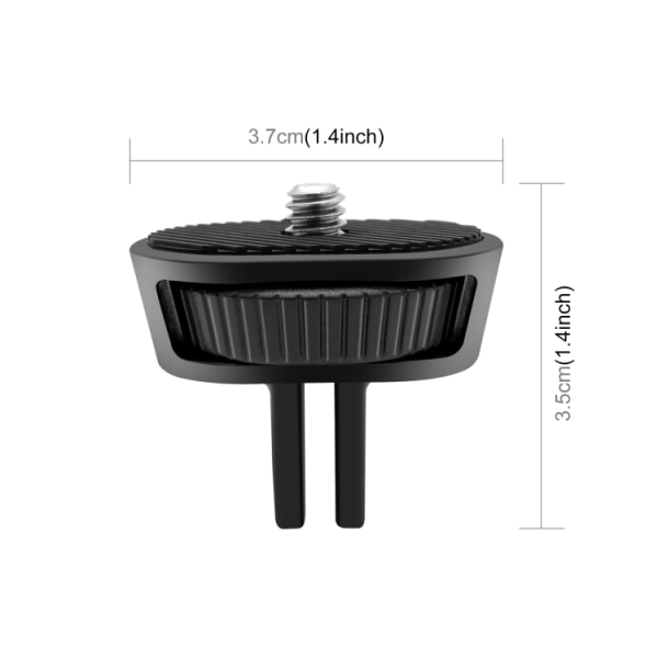 1/4 tums skruv justerbar ABS actionkamera stativadapter