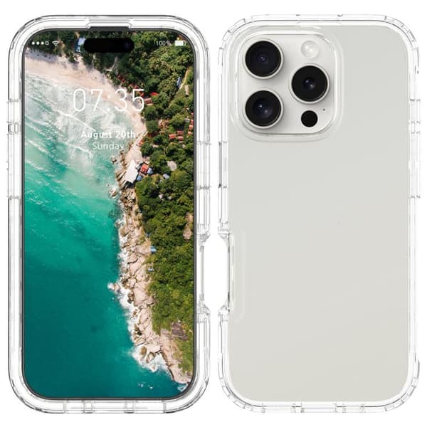 iPhone 16 Pro Max Shockproof Klar Gradient PC + TPU Skal Transparent