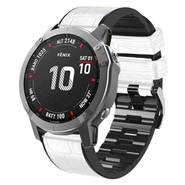 För Garmin Fenix ​​7/6 Pro/5 Plus 22 mm Crocodile Texture Watch White
