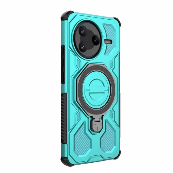 Redmi K80 J-20 - Solid Färgad MagSafe Magnetisk TPU+PC Mobilskal Blå
