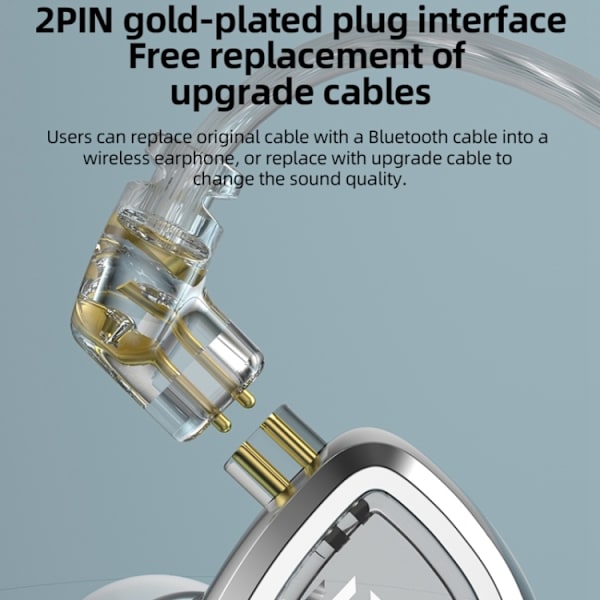 KZ-EDA Balanserad Dual Magnetisk Dynamisk In-Ear Hörlurar Utan mikrofon