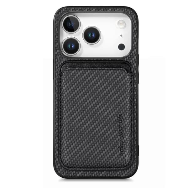 iPhone 18 Pro / iPhone 17 Pro Skal - kolfiberläder med MagSafe Svart