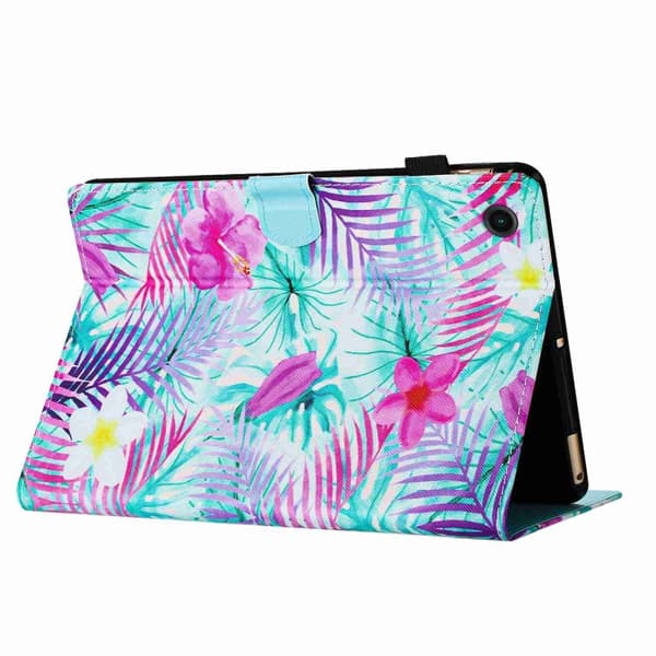 Samsung Galaxy Tab A8 10.5 Smart Läderfodral med Mönster Bougainvillea