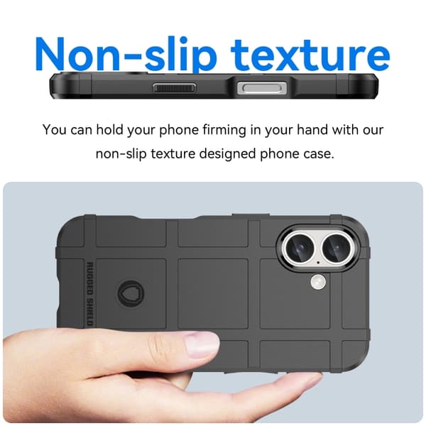 iPhone 16 Pro Max Full Coverage Shockproof TPU Skal - Hållbar och Skyddande Mobilskal Svart