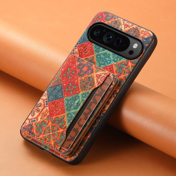 för Pixel 9 Pro Skal med Kortfack - Elegant och Praktisk Mobilskydd Vinterblå