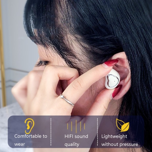 TWS-23 Trådlösa Sport Mini Bluetooth Hörlurar Semi-In-Ear 5.1 Spelheadset Röd