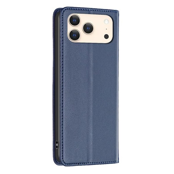 iPhone 17 Pro Skal Läderfodral Blå