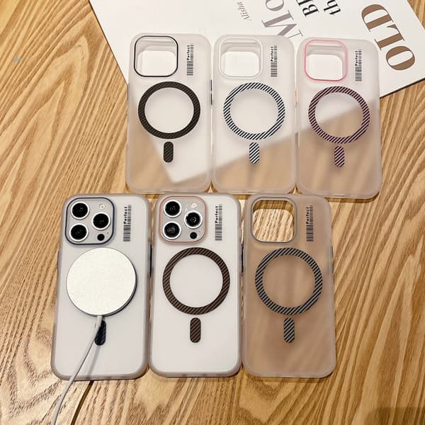 iPhone 16 Pro Max Crystal Skin Feel MagSafe TPU Skal Grå