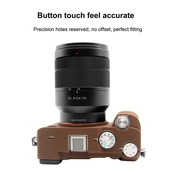 Mjukt silikonfodral för Sony A7C / ILCE-7C Kaffe