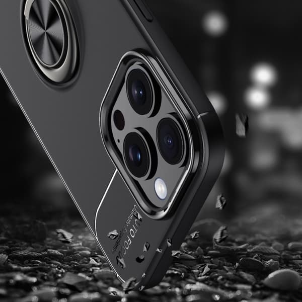 iPhone 16 Pro Max Metallringhållare TPU Skal