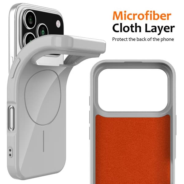 iPhone 18 Pro Max / iPhone 17 Pro Max Skal - Glansigt TPU, Stötsäker MagSafe med Lanyard Vit