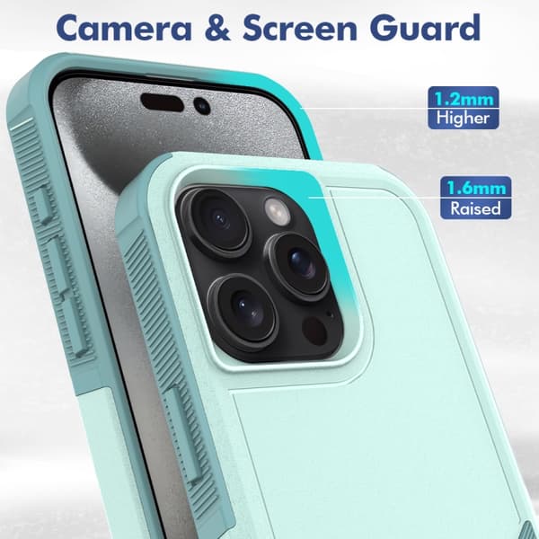iPhone 16 Pro Max 2 1 PC + TPU Skal Ljusgrön