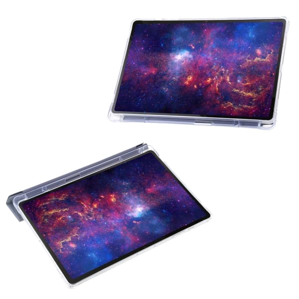 Samsung Galaxy Tab S9 FE Klar Akryl & Läderfodral Lavendel