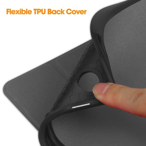 Samsung Galaxy Tab A9+ / A11+ 3-Fold TPU Smart Leather Case Grå