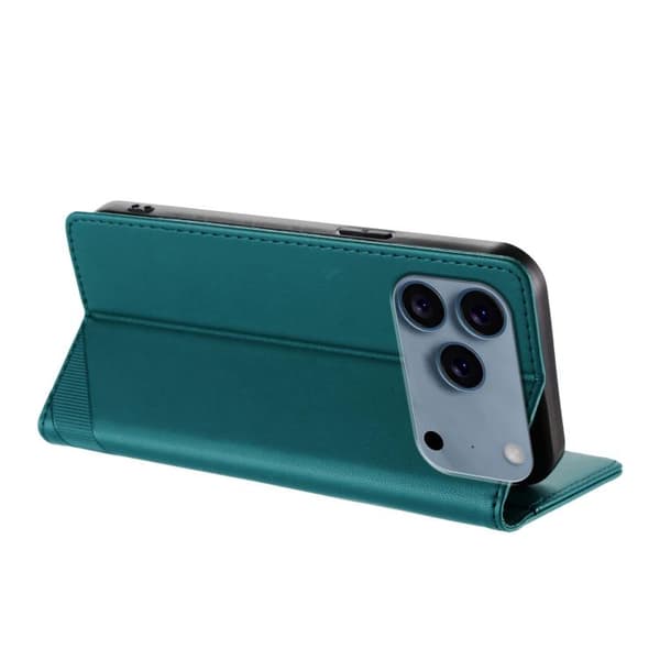 iPhone 18 Pro Max / iPhone 17 Pro Max Skal läderfodral - Prägad Multifunktionell Plånbok - Retro Läder Mörkgrön