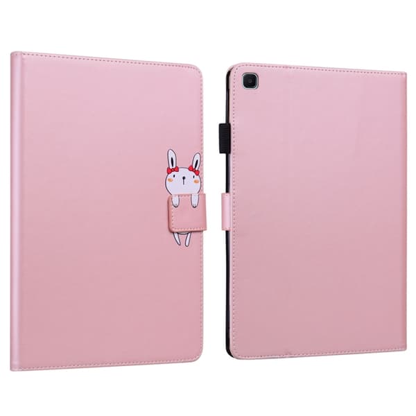 Samsung Galaxy Tab S6 Lite Cartoon Läderfodral Roséguld