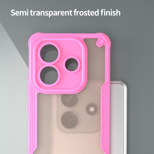 Redmi Note 14 5G - Armor Glaze PC Hybrid TPU Mobilskal Rosa