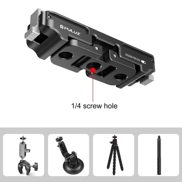 For Insta360 GO3 / GO 3S Magnetisk Snabbkoppling Basfäste i Aluminiumlegering