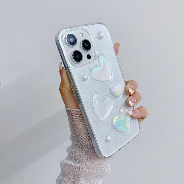 iPhone 16 Pro Max Kärlek Epoxy TPU Skal Transparent