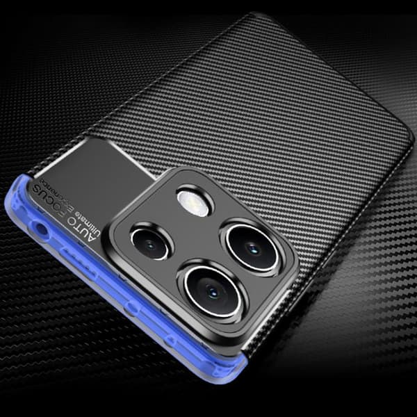 Redmi Note 14S 4G - Stötsäker TPU fodral med Kolfibertextur