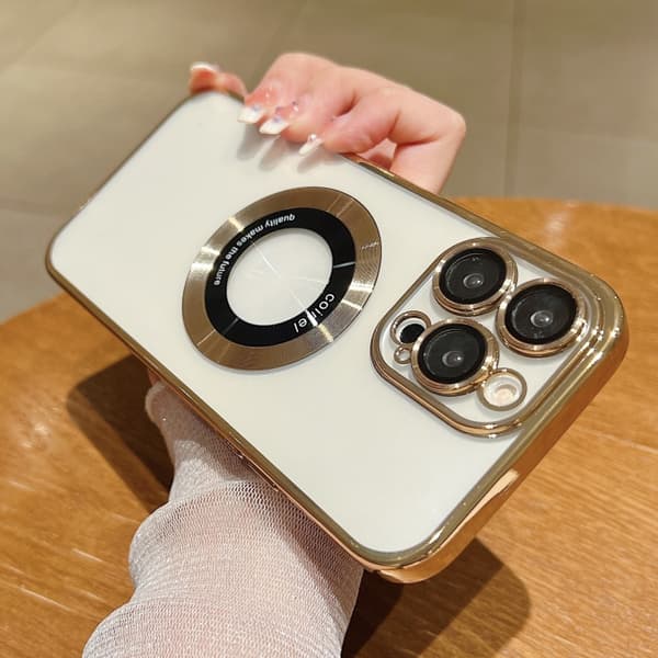 iPhone 16 Pro Electropläterad Magsafe TPU Skal Grön