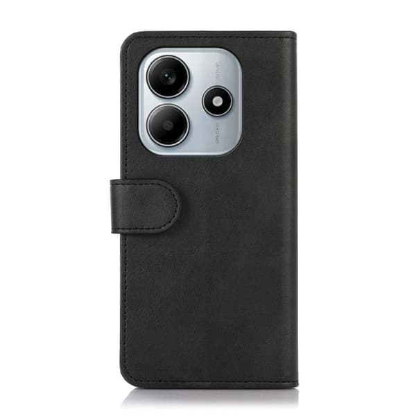 Redmi Note 14 4G - Mobilfodral i Ko-Läder med Textur Svart