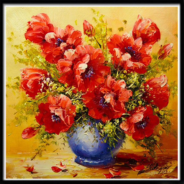5D DIY Diamond painting - Blomma