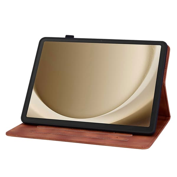 Samsung Galaxy Tab A9+ / A11+ Lily Prägad Läderfodral Brun