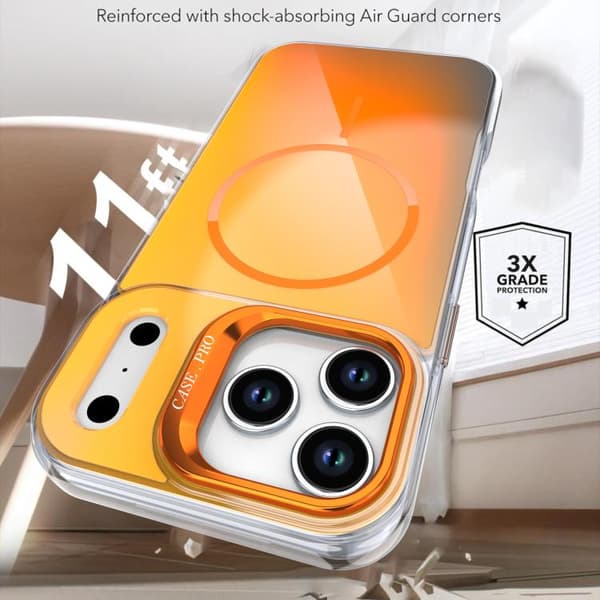 iPhone 17 Pro Skal med Gradientfärg och Kickstand för MagSafe Vit
