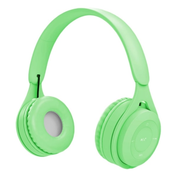 Y08 Hifi ljudkvalitet Macaron Bluetooth-headset, stödjer samtal och TF-kort och 3,5 mm AUX Grön