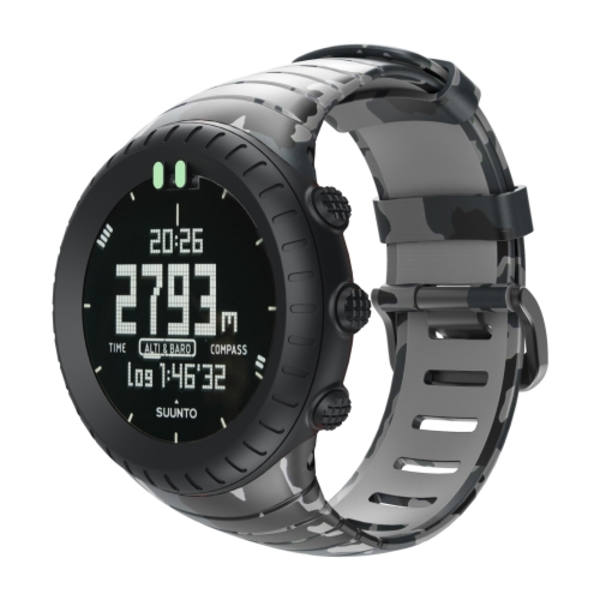 För Suunto Core TPU- printed watch Grey Camouflage