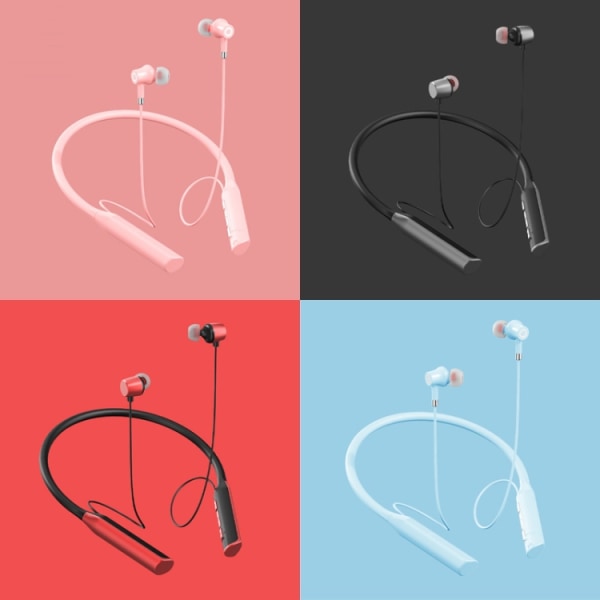 YD08 Sports Stereo Trådlösa Bluetooth Nackmonterade Hörlurar Cool svart