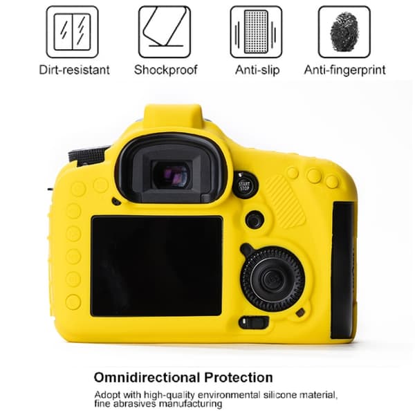 Mjukt silikonfodral för Canon EOS 7D Gul