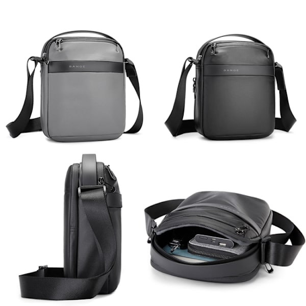 BANGE BG-2876 Herr Crossbody Väska Axelväska Casual Business Väskor Grå