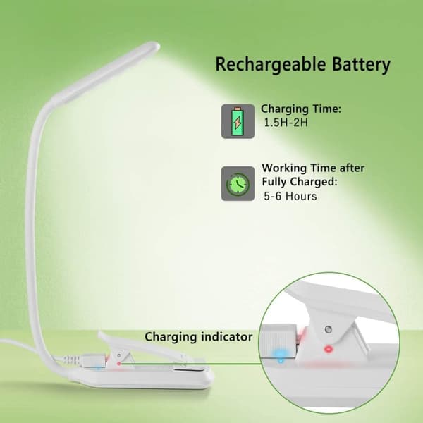 8027-1 9 LED-läslampa Notklippljus (vit)