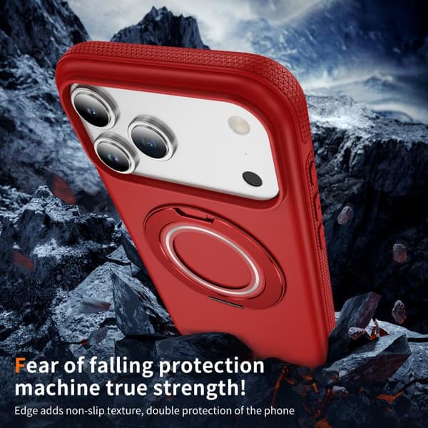 iPhone 18 Pro Max / iPhone 17 Pro Max Skal med C MagSafe Gear Holder Röd