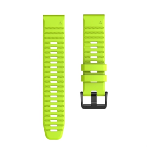 För Garmin Fenix ​​7X / 6X 26mm Smart Watch Quick Release Silicon Watch Band Lime Color