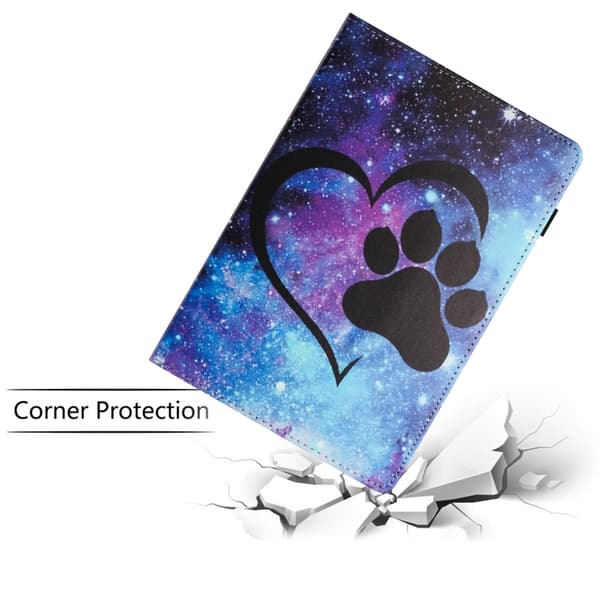 Samsung Galaxy Tab A9 / A11 Litchi Texture Leather Case Fotavtryck