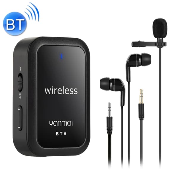 Yanmai BT8 Bluetooth trådlös mikrofon (svart)