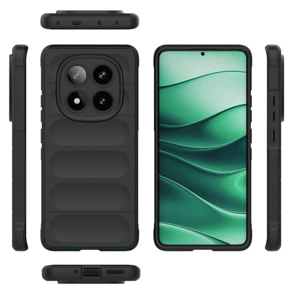 Redmi Note 14 Pro 5G - Magic Shield TPU + Flanell fodral Svart