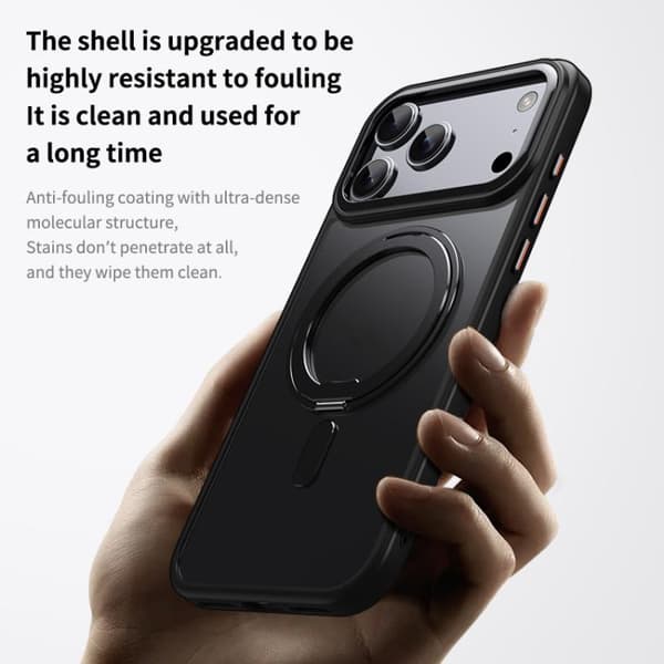 iPhone 18 Pro Max / iPhone 17 Pro Max Frostad 360 Grad MagSafe Magnetisk Hållare Skal Blå