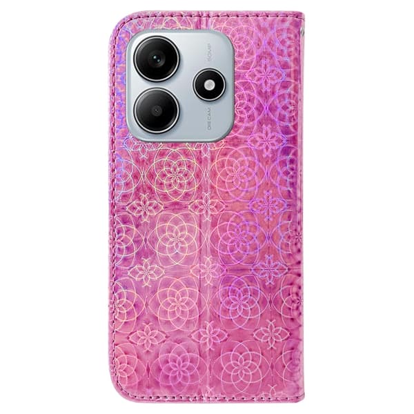 Redmi Note 14 5G - Färgglad Magnetisk Spänne Läder fodral Rosa