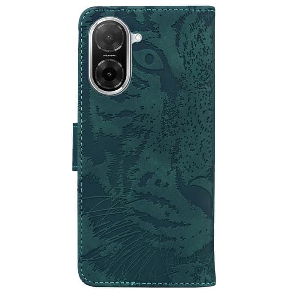Redmi A5 4G - Läderfodral med Tigerprägling, Grön