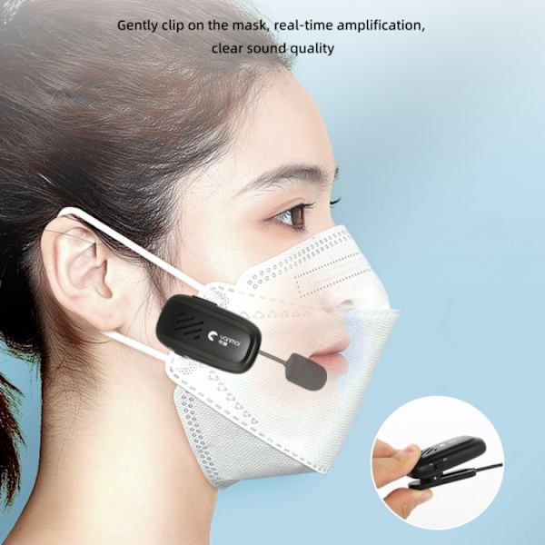 Yanmai K2 Bärbar Mini Trådlös Bluetooth Lapel Mikrofon (Blå)