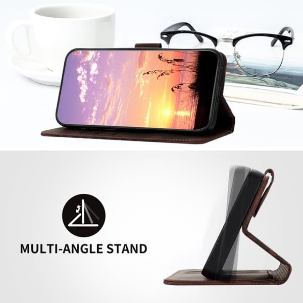 Redmi Note 14 5G - Läderfodral med Elefantmotiv och Rem Kaffe