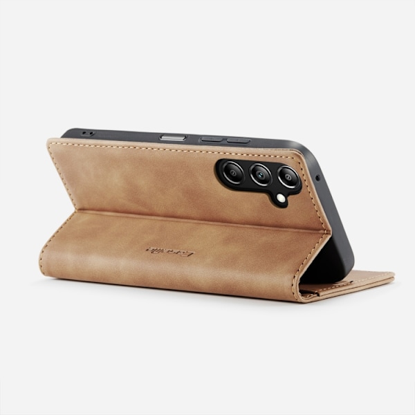 Samsung Galaxy A16 5G Skal CaseMe 013 Multifunktionell Horisontell Flip Läder Brun