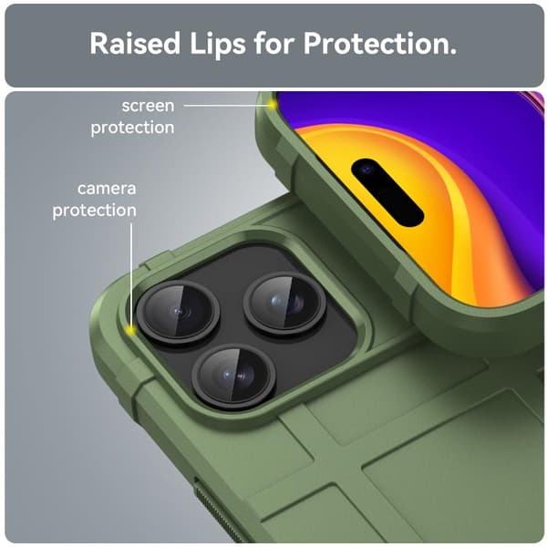 iPhone 18 Pro / iPhone 17 Pro Skal med Full Coverage och Stötskydd - TPU Grön