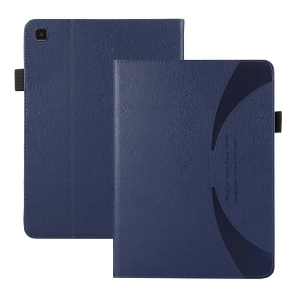Samsung Galaxy Tab S5e T720 Litchi Textur Läderfodral Mörkblå