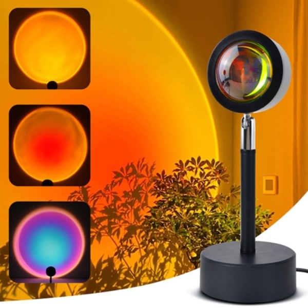 Solnedgång Bakgrund Fjärrkontroll RGB Golv Ambient Projektionsljus Bluetooth APP