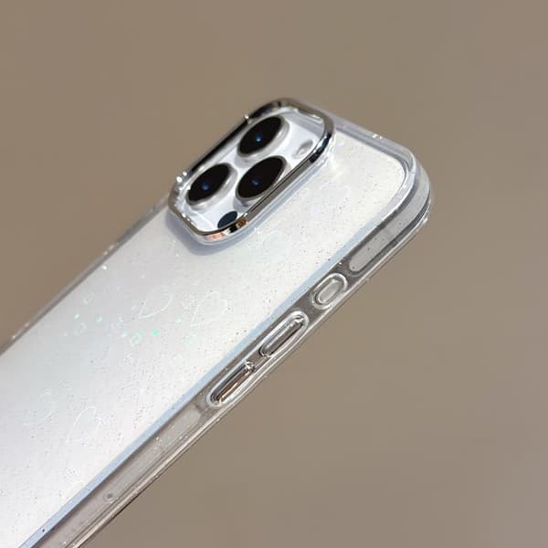 iPhone 16 Pro Max 3D Hjärta IMD Hybrid TPU Skal Blå